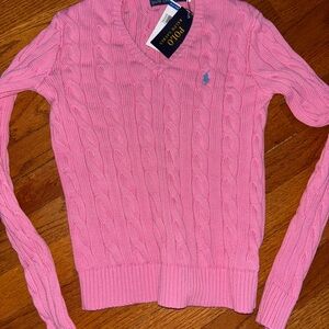 Polo Ralph Lauren cable knit v neck sweater